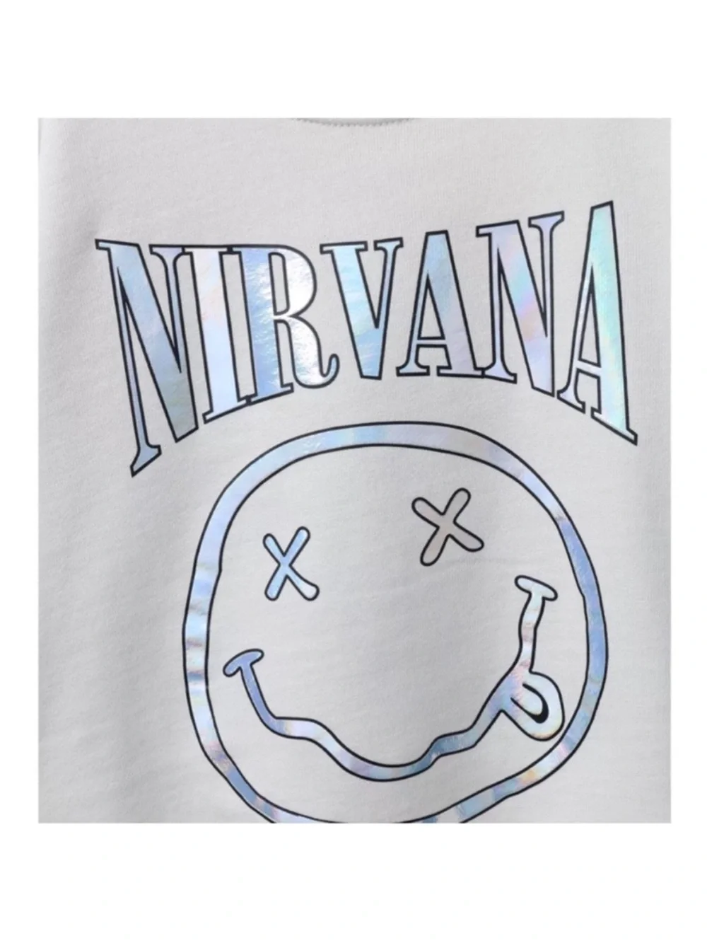 ZARA IRIDESCENT NIRVANA PRINT SWEATSHIRT - Picture 4 of 11